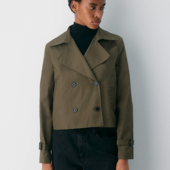 NWT Aritzia Esquire Trench Coat - Atlas Olive XS - Picture 1 of 7